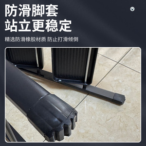 Échelle pliante à 6 marches en acier au carbone épaissi, rétractable, multi-usages, robuste et évolutrice, pour usage intérieur et extérieur - Product Image 3