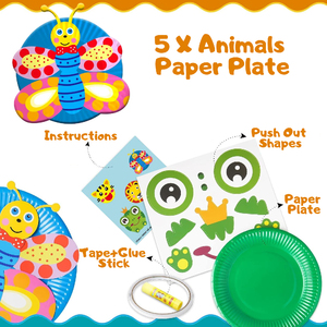 2025 diseños surtidos de animales Zoo Animal <span class=keywords><strong>pasta</strong></span> hecha a mano Diy juguetes platos de papel Kit de arte para guardería niños artes y manualidades Kit - Product Image 2