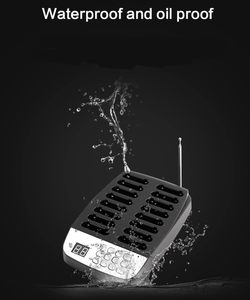 Sistema de Llamada Inalámbrico para Restaurantes con 8/12/16 Timbres, Sistema de Llamada con Pantalla LCD Impermeable para Colas - Product Image 5