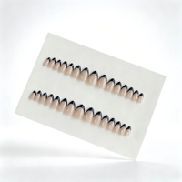 Ongles à presser French Tip Amande Réutilisables Vente en Gros Personnalisables 30 pièces Ongles Acryliques Design à Coller pour Doigts