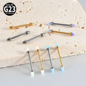Gaby Jewellery ASTM-F136 G23 Titaneo Human Bra Hot Pierced Nipples Priecing Opalo Male Piercing Ring for Girl - Product Image 2