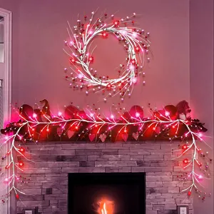 Lumières féeriques de vigne de saule avec branches d'arbre de lumière artificielle télécommandées pour la décoration murale de chambre à coucher intérieure de salon - Product Image 6