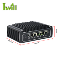 Échantillon disponible core i5 8250U mini pc sans ventilateur 6 ports pfsense serveur pare-feu