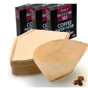 ตัวกรองกาแฟ #4กรวยกระดาษพรีเมี่ยมตัวกรองกระดาษกาแฟสีขาวกรวยกรองกาแฟที่ทนทาน