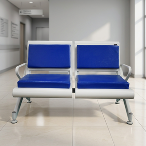 Silla de espera de dos plazas, con cojín, recubierta con epoxi. - Product Image 6