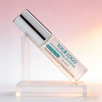 Gloss à lèvres repulpant instantané végétalien 4ml avec collagène et liquide de microneedling pour l'amélioration des ridules et des lèvres pulpeuses, marque privée