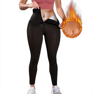 Legging de sport taille haute sculptant avec logo personnalisé, boutonnière, séchage rapide, grande taille, pour yoga et fitness - Product Image 4