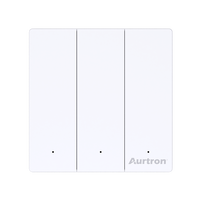 Aurton Aurton Interrupteur Tactile Intelligent 3 Voies LoRaWAN |   Fil électrique simple sans neutre requis |   Contrôle d'éclairage sans fil à installer en plus (retrofit)