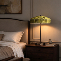 Ensemble de lampes de table pour mariage en extérieur et en intérieur, métal, commande tactile et à distance, rechargeable, abat-jour en tissu vert, 7800mAh