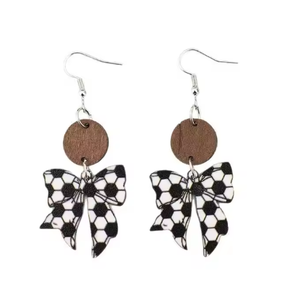 Pendientes de Acero Inoxidable con Diseño Deportivo de Softbol y Fútbol, Estilo Béisbol, Modernos para Fiesta, Chapados en Oro de 14K, Personalizados para Mujer - Product Image 1