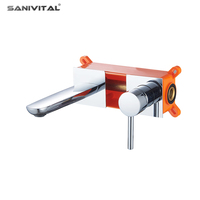 SANIVITAL OEM Robinet mural thermostatique contemporain en laiton sur mesure, 2 trous, avec cartouche céramique, pour salle de sport