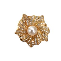 Bros Vintage Mewah untuk Wanita, Bros Bunga Mutiara Elegan dan Menawan, Pin Bros Serbaguna, Aksesoris Perhiasan Wanita Grosir