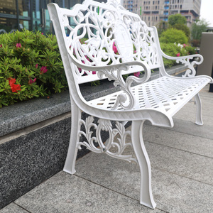 Parco nuovo design panche moderne giardino <span class=keywords><strong>esterno</strong></span> panca in metallo da giardino patio in acciaio fuso in alluminio cortile sedia da <span class=keywords><strong>esterno</strong></span> panche - Product Image 2