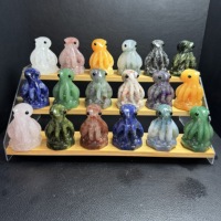 Vente en gros de mini-sculptures d'animaux en cristal poli de haute qualité, pierres mélangées, calcite, quartz, artisanat Kindfull Crystal