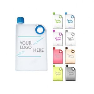 Bouteille d'eau plate en plastique sans BPA avec logo personnalisé Yy805, format A5, A4, A6, 380 ml, 450 ml, 750 ml, facile à transporter, pour la salle de sport - Product Image 6