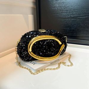 Fashionable Lady's Style Evening Handbag. With Chain Decoration. Made of <b>Sequin</b> <b>Material</b>.6294 - Product Image 4