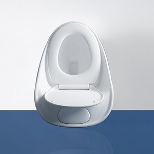 Chiều Cao Thoải Mái Một Mảnh Tròn <span class=keywords><strong>Commode</strong></span> Đơn Nút Ấn Bồn Cầu Màu - Product Image 4