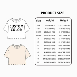 <span class=keywords><strong>Camisetas</strong></span> <span class=keywords><strong>de</strong></span> Verano para Niñas, Transpirables, con Bordes Ondulados, Costuras Suaves, Personalizadas, <span class=keywords><strong>de</strong></span> Fabricante Directo - Product Image 4