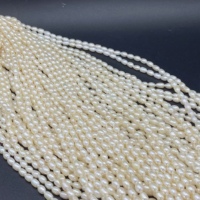 Perles en vrac, perles d'eau douce naturelles, collier de perles de riz, perles naturelles de haute qualité, perles de forme de riz pour la fabrication de bijoux