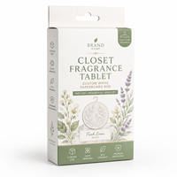 Boîte en carton blanc offset SBS personnalisée 18pt pour emballage de tablettes de parfum d'intérieur et de parfum de placard