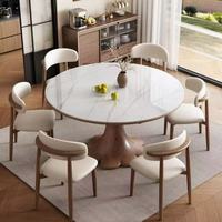 Table à manger extensible moderne en bois massif avec plateau en ardoise, 6 places, pour salle à manger, hôtel, appartement - Ventes flash 2026