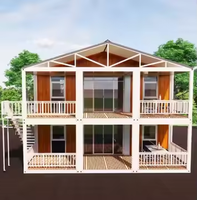 Maison Conteneur à Deux Étages Préfabriquée Modulaire Maison Conteneur à Double Étage 20 pieds 40 pieds Bâtiment Conteneur Personnalisé