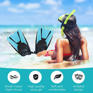 PIKOBELLO profesyonel tüplü kısa dalış yüzgeçleri dalış yüzme yüzgeçleri erkekler serbest kauçuk TPE yüzmek <span class=keywords><strong>Flippers</strong></span> - Product Image 4