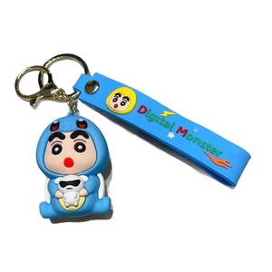 Portachiavi Shinchaned con Matite Colorate, Figurina Cartoon di Shinnosuke Bianco, Ciondolo Carino, Regalo per Macchina Acchiappapeluche - Product Image 5