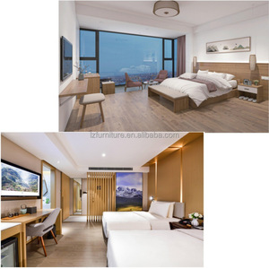 3 Star Hotel Wooden <b>Bed</b> <b>Frame</b> Customized Twin <b>Queen</b> <b>Size</b> Simple Wood Platform <b>Bed</b> for Hotel Guest Room Furniture - Product Image 6
