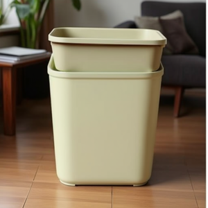 Cestino per rifiuti 26,5 L beige resistente al fuoco per uso interno - Product Image 3