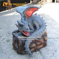 Mon Dino AW005, dragon animatronique mignon et attrayant pour le jardin, avec œuf, à vendre