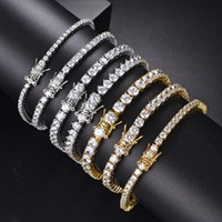 Bague classique en diamant rond brillant cultivé en laboratoire, or massif 14K 18K, style de luxe, bracelet tennis solitaire