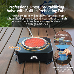 Estufa <span class=keywords><strong>de</strong></span> Gas Portátil para Exteriores con Estabilizador <span class=keywords><strong>de</strong></span> Presión Infrarrojo BRS - Product Image 4