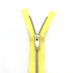 Fashionable #3 Yellow close end Teeth metal zipper shoes zipper