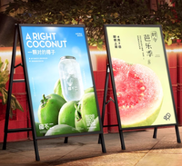 Panneau de menu LED ultra-fin à haute luminosité, affiche publicitaire pour restaurant, boîte lumineuse extérieure, cadre en aluminium, résistant à l'eau