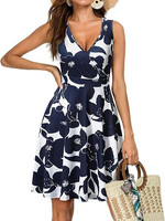 Robe d'été vintage Boho Floral Casual Dress for Ladies Women's Bohemian Beach Dress Eco-Friendly Breathable Spandex Washable ODM