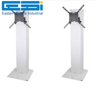Nouveau design 2026 ESI Totem TV réglable en hauteur (0,9 m à 1,8 m) avec base pliable en acier, support LED, écran et haut-parleur, certifié TUV