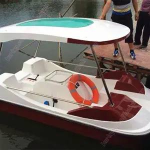 儿童水桨轮脚踏电动船 4 人桨水上运动设备