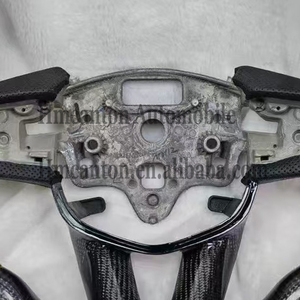 Nouveau produit en gros : Volant en fibre de carbone avec surpiqûres en cuir, compatible Cadillac CT4 CT5 - Product Image 5