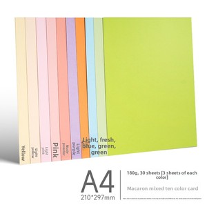 Carta Colorata Mantic <span class=keywords><strong>A4</strong></span> 8K 180g Rosa Verde Chiaro Azzurro Spessa e Resistente Colori Pastello per Lavoretti Creativi dell'Asilo - Product Image 6