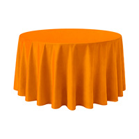 Habibee Lot de 6 nappes blanches minimalistes en polyester de 70 pouces, adaptées aux tables de 30 à 54 pouces, résistantes aux taches et aux plis, lavables