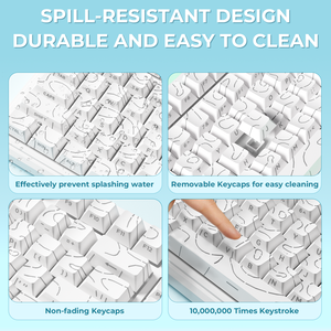 <span class=keywords><strong>Clavier</strong></span> à <span class=keywords><strong>membrane</strong></span> XVX K98 Silent Key Tri-Mode RGB <span class=keywords><strong>Clavier</strong></span> PC à <span class=keywords><strong>membrane</strong></span> <span class=keywords><strong>rétroéclairé</strong></span> avec touches à motif de topographie - Product Image 6