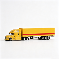 Modèle de camion de logistique en métal à l'échelle 1:64 - Jouet moulé sous pression, statique, personnalisable, souvenir d'entreprise et décoration de bureau