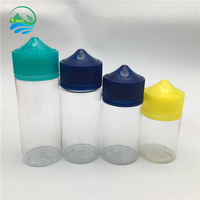 CHAUDE Bouteille en plastique PET V3 de 10ml 20ml 30ml 60ml 100ml Bouteilles compte-gouttes liquides pour jus Bouteille à presser d'huile essentielle