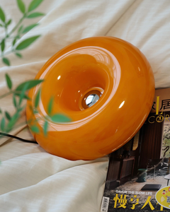 Đèn bàn hình bánh rán Bắc Âu phong cách Bauhaus, đèn bàn kính thời trung cổ, trang trí phòng khách, phòng ăn, phòng ngủ, đèn bàn <span class=keywords><strong>LED</strong></span> hình nấm - Product Image 2