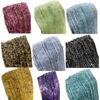 Perles cubiques facettées carrées 4*4mm en cristal naturel, pierres semi-précieuses en vrac pour la fabrication de bijoux