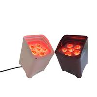 6 projecteurs LED sans fil 6-en-1 DMX à piles 18W avec CRI 90 élevé pour événements de parcs à thème