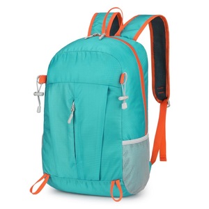 Sport Travel Outdoor Waterproof Lightweight Portable Folding Capacity Zipper Closure Curved Shoulder Strap <b>Nylon</b> <b>Backpack</b> - Product Image 3
