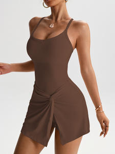 Vestido de Tenis Reciclado - Diseño Cruzado con Espalda Descubierta, Vestido Deportivo Anti-Transparencias para Mujer, Falda de Golf con Espalda Descubierta - Product Image 6