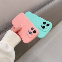 Coque de téléphone portable en gros pour iPhone 16 Plus 15 Pro Max 14 13 12 11 18 Pro, couleur bonbon, motif vague, coque arrière rigide